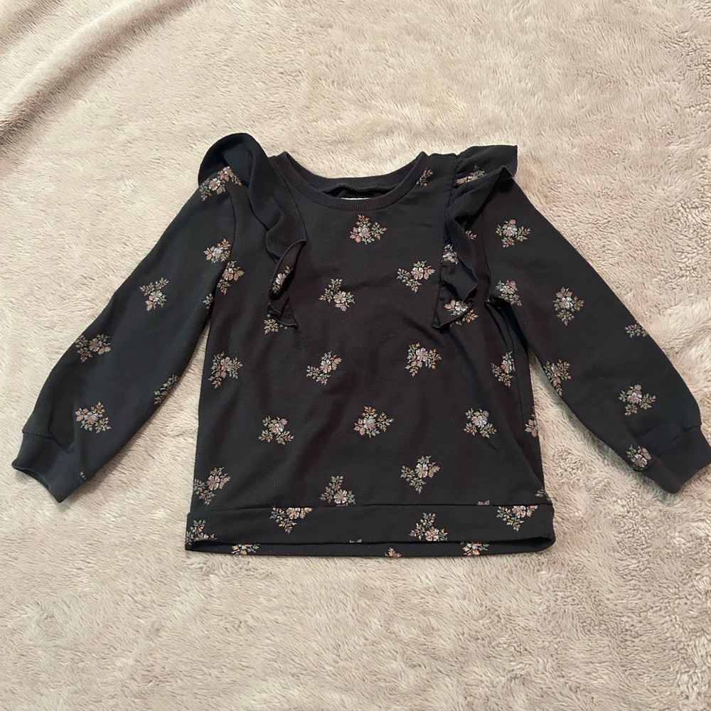 Toddler girls floral sweatshirt